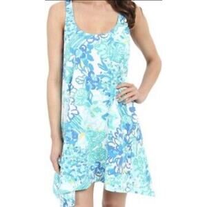 Lilly Pulitzer Monterey Dress Tank Racerback Scoop Allover Floral In a Pinch XL